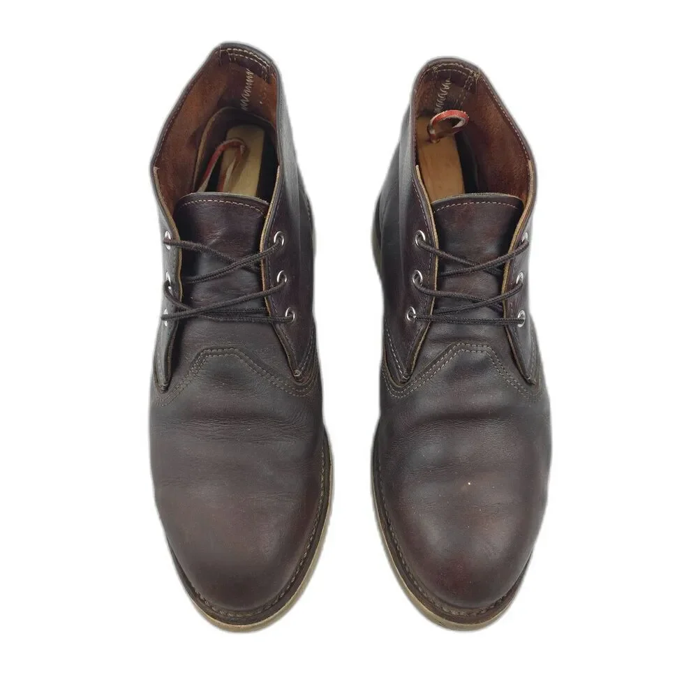 RED WING Work Chukka Oil Slick Leather Full Grain Western Boho Workwear Brown 11